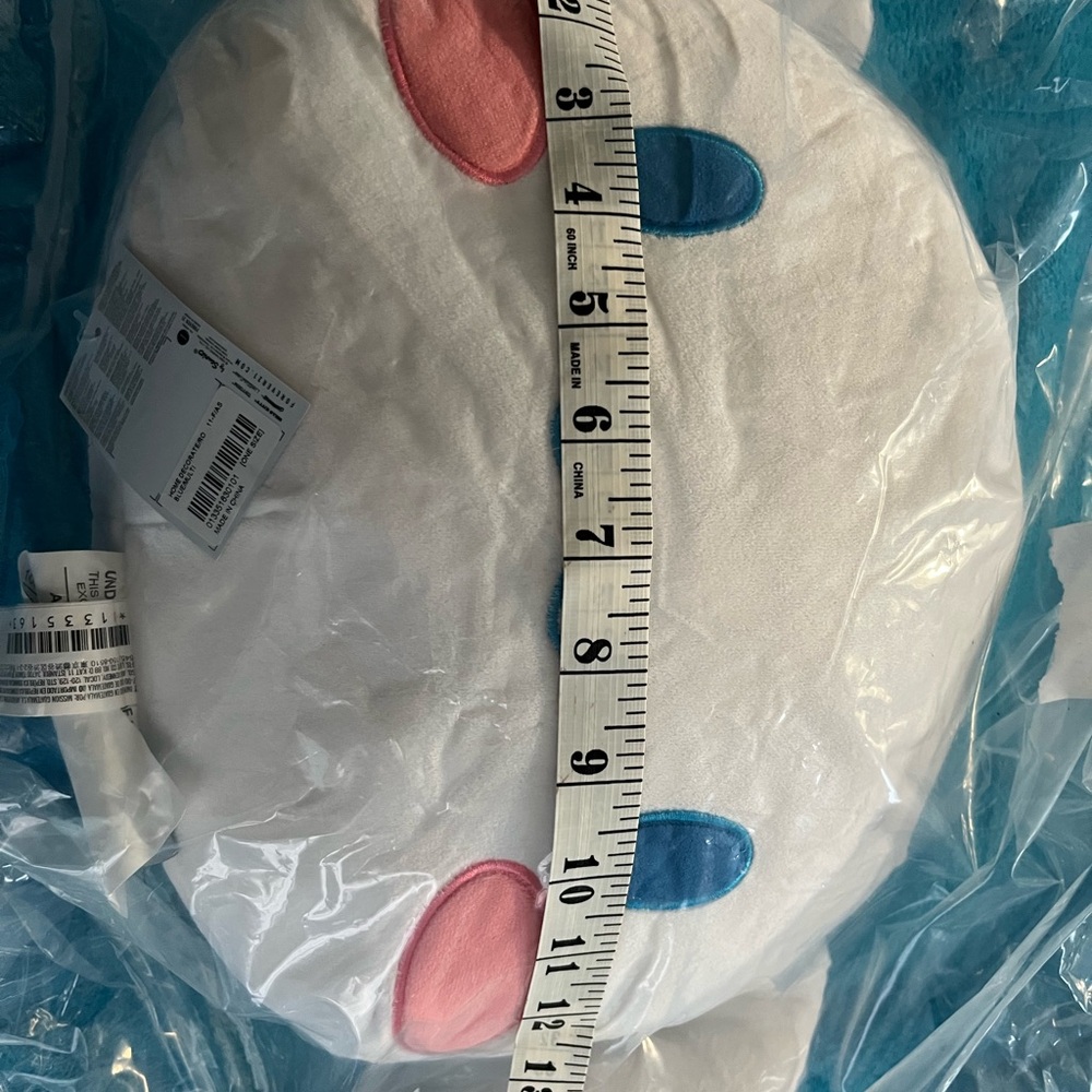 Cinnamoroll Hello Kitty Sanrio White Plush Pillow Pink and Blue Accents NWT - Picture 8 of 8